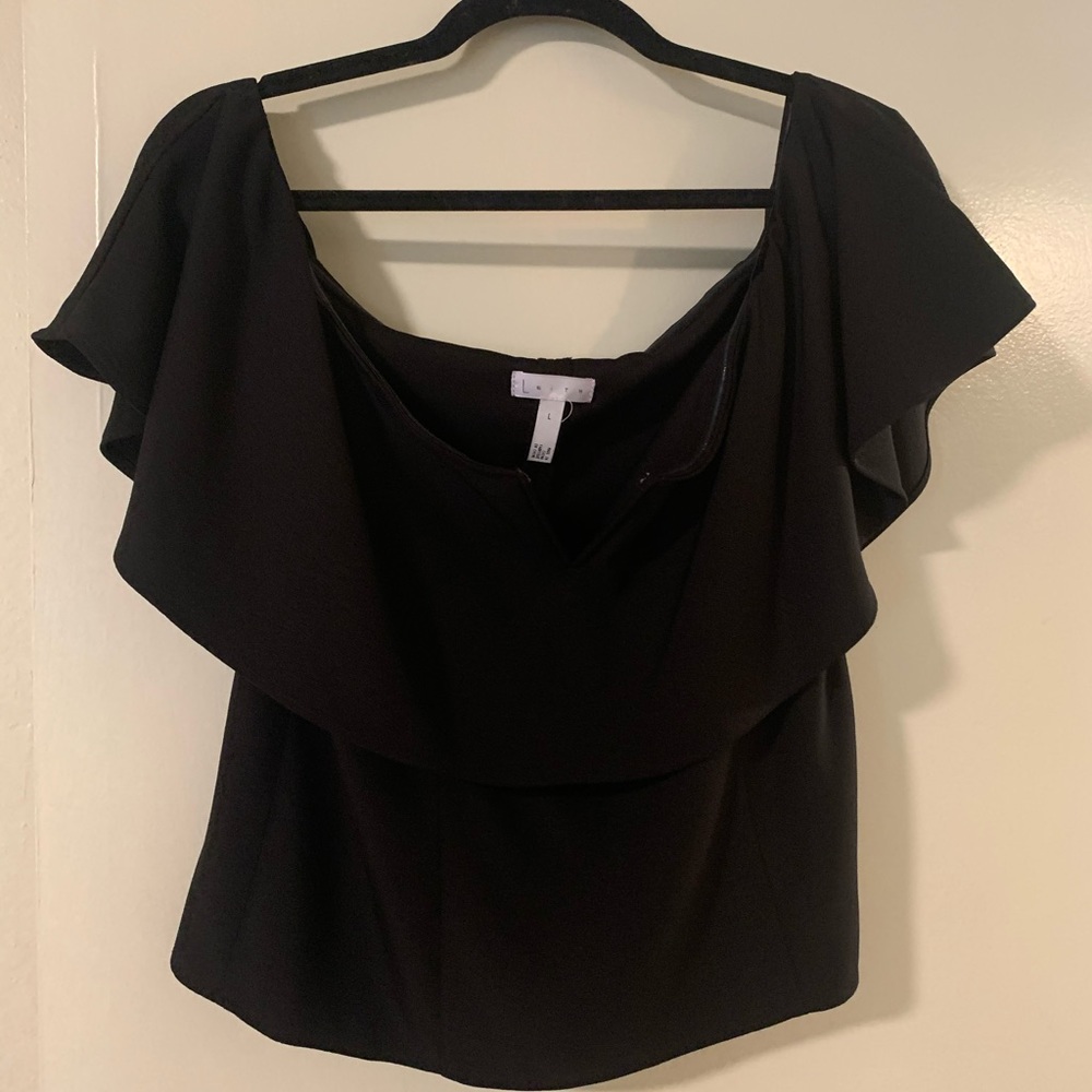 Leith off the shoulder black top